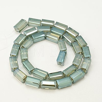 Electroplate Glass Beads EGLA-J023-12x6mm-WLS10-1