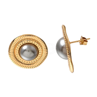 Brass Stud Earrings for Women KK-CBA9D38-02G-03-1