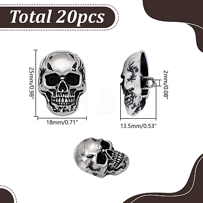 20Pcs Alloy Buttons BUTT-AR0001-39B-1