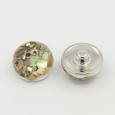 Brass Jewelry Snap Buttons X-RESI-R076-14-1