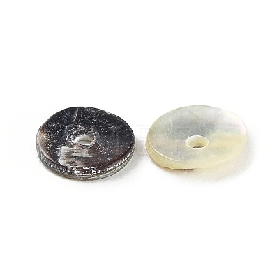 Natural Akoya Shell Flat Round Charms BSHE-Z003-39A-1