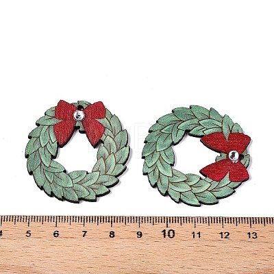 Printed Poplar Wood Pendants FIND-N005-74S-1