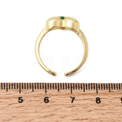 Brass Cuff Open Rings for Women RJEW-C164-05A-G-1