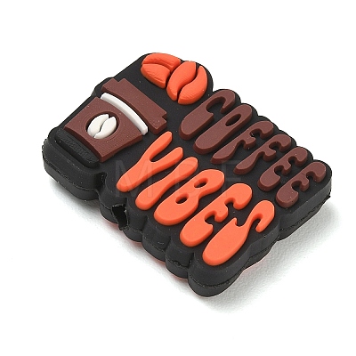 Coffee Theme Silicone Beads SL-CBACE28-01G-1