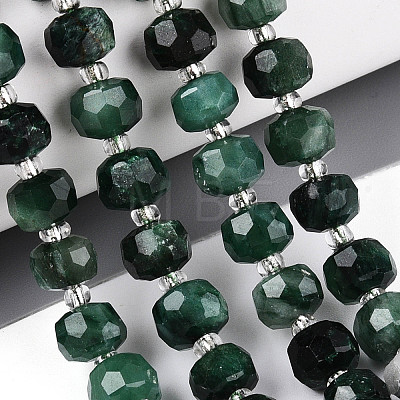 Natural Fuchsite Beads Strands G-T144-A01-07-1