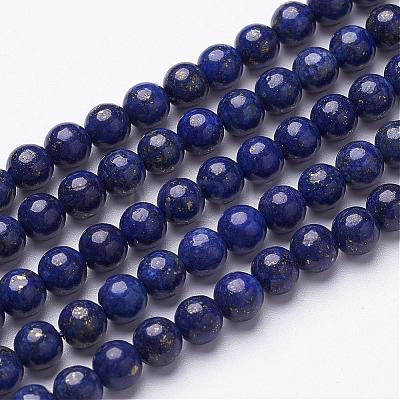 16 inch Grade A Round Dyed Natural Lapis Lazuli Beads Strand GSR6mmC123-1