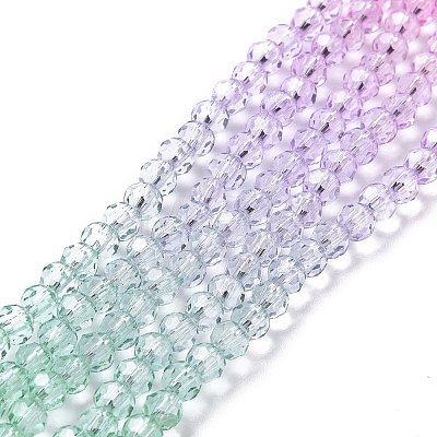 Transparent Glass Beads Strands X-GLAA-E036-07D-1