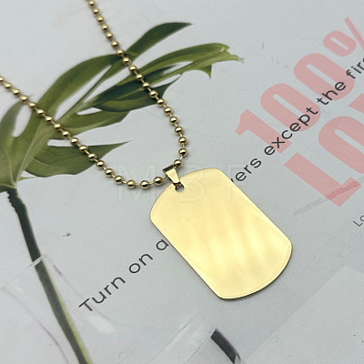 Stainless Steel Military Dog Tag Pendant Necklaces JF4506-1-1