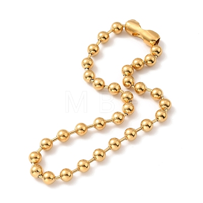 Vacuum Plating 304 Stainless Steel Ball Chain Necklace & Bracelet Set STAS-D181-01G-02A-1