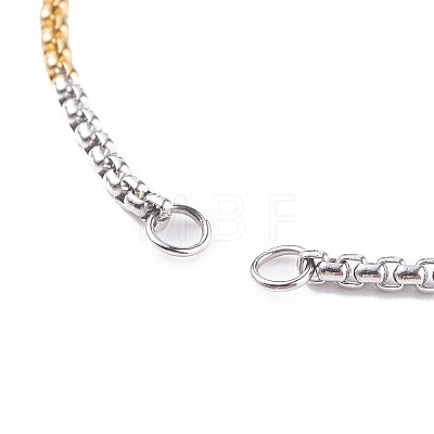 304 Stainless Steel Box Chains Slider Bracelet Making X-AJEW-JB01118-02-1