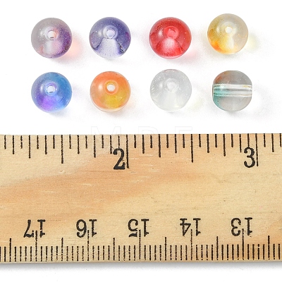 120Pcs 8 Colors Glass Beads GLAA-FS0001-42-1
