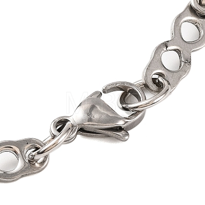 304 Stainless Steel Twist Link Chain Bracelets BJEW-B078-124GP-1