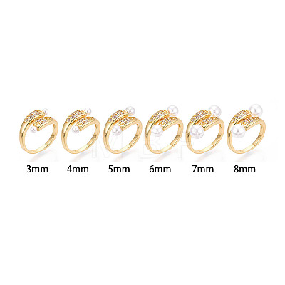 Brass Micro Pave Cubic Zirconia Cup Peg Ring Settings KK-B166-02G-1
