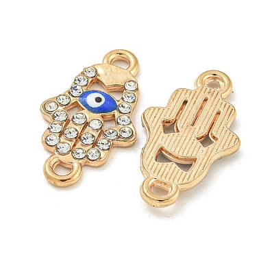 Alloy Blue Enamel Connector Charms ENAM-S003-02D-1