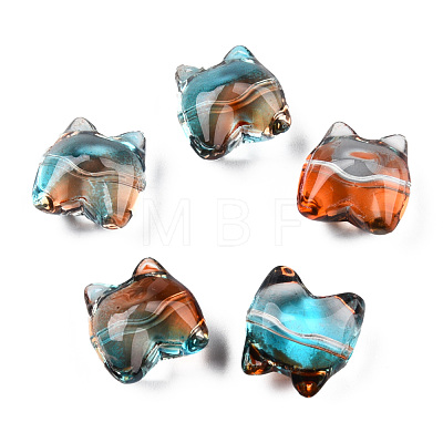 Transparent Spray Painted Glass Beads GLAA-N035-034-G02-1