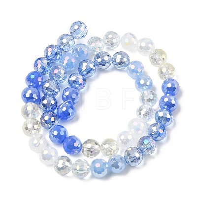 Electroplate Glass Beads Strands EGLA-D300-06-8mm-21-1
