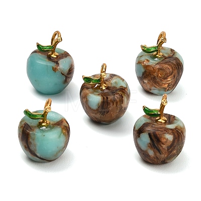 Synthetic Aqua Terra Jasper Pendants GG-CBAA20A-07G-02-1