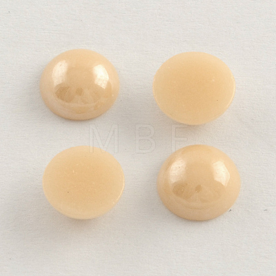 Pearlized Plated Opaque Glass Cabochons PORC-S801-8mm-13-1