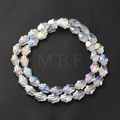 Transparent Electroplate Glass Beads Strands EGLA-F159-AB02-1