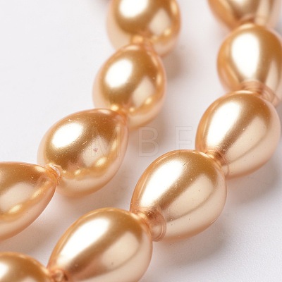 Teardrop Grade A Glass Pearl Beads Strands HY-E001-07A-1
