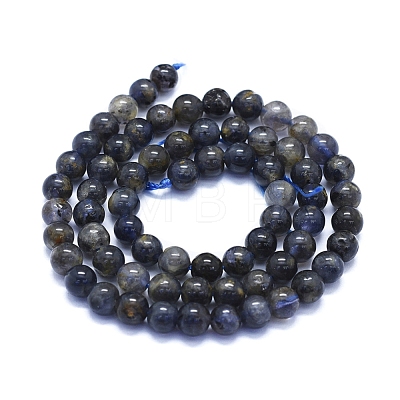 Natural Iolite Beads Strands G-E561-16-6mm-1