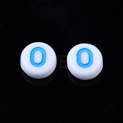 White Opaque Acrylic Beads MACR-T038-18-0-1