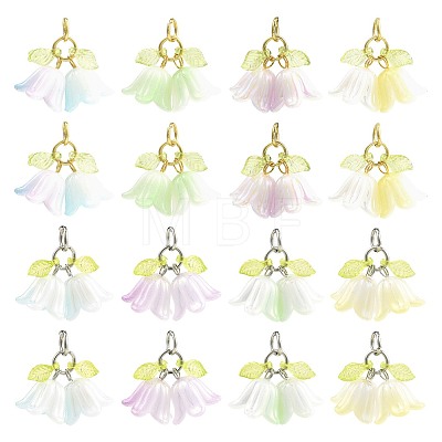 16Pcs Acrylic Pendants PALLOY-FS00075-1