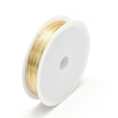 Eco-Friendly Round Copper Jewelry Wire X-CWIR-P001-01-0.4mm-1