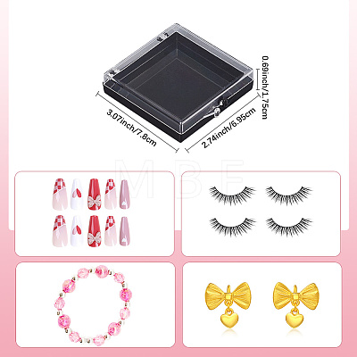9Pcs Plastic Fake Nail Tips Storage Box CON-SP0001-15D-1