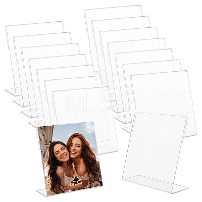 16Pcs Acrylic L Shaped Table Desktop Sign Display Stand AJEW-FG0005-89-1