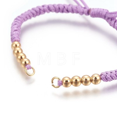 Nylon Cord Braided Bead Bracelets Making BJEW-F360-F10-1