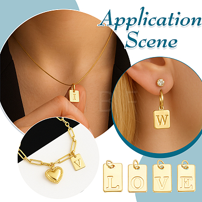 26Pcs 26 Styles Brass Pendants KK-PH0014-87-1