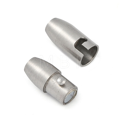 Non-Tarnish 304 Stainless Steel Locking Tube Magnetic Clasps STAS-F194-20P-1