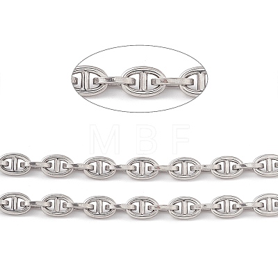 304 Stainless Steel Oval Link Chains CHS-E023-07P-1