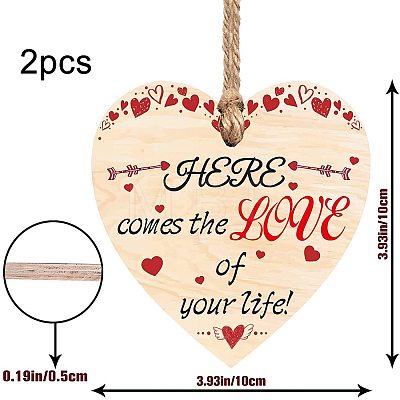 Wooden Hanging Plate HJEW-WH0037-011-1