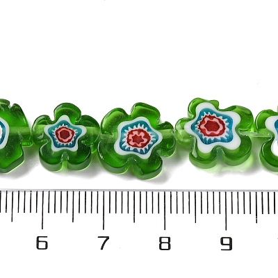 Handmade Millefiori Lampwork Beads Strands LAMP-G164-08F-1