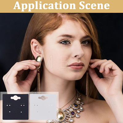 2 Bags 2 Colors Paper Earring Display Cards CDIS-CN0001-04-1