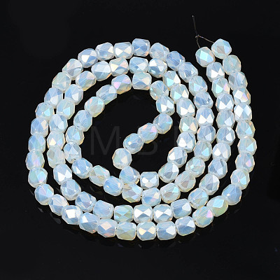 Electroplate Glass Beads Strands EGLA-N002-13-A14-1