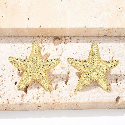 Brass Stud Earrings for Women EJEW-U036-01G-02-1