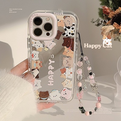 Cat Mirrored Axrylic Mobile Phone Cover PW-WG472D8-06-1