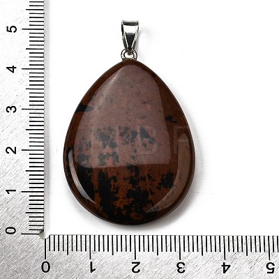 Natural Mahogany Obsidian Pendants G-F820-14P-16-1