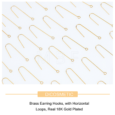 70Pcs Brass Earring Hooks KK-DC0001-14-1