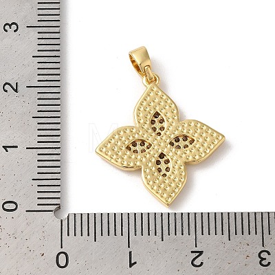 Rack Plating Brass Clear Cubic Zirconia Pendants KK-Z056-34G-02-1