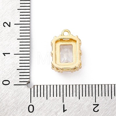 Brass Micro Pave Clear Cubic Zirconia Pendants KK-Z084-09G-02-1