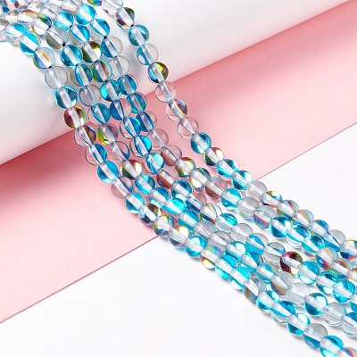 Synthetic Moonstone Beads Strands G-E573-02A-02-1