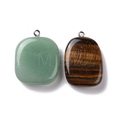 Natural & Synthetic Mixed Gemstone Pendants G-M395-04-1