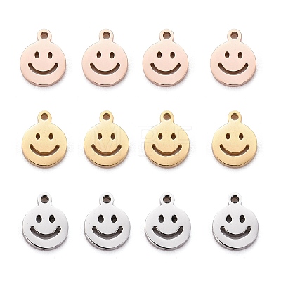 30Pcs 3 Colors 304 Stainless Steel Charms STAS--LS0001-26-1