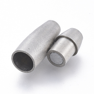 304 Stainless Steel Magnetic Clasps with Glue-in Ends STAS-D242-02P-B-1