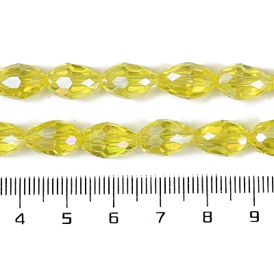 Transparent Electroplate Glass Beads Strands EGLA-N013-T10mm-B26-1