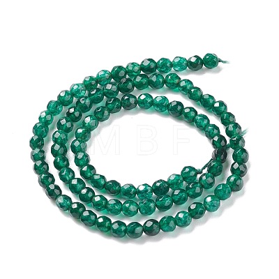 Dyed Natural White Jade Round Beads Strands G-E311-4mm-04-1